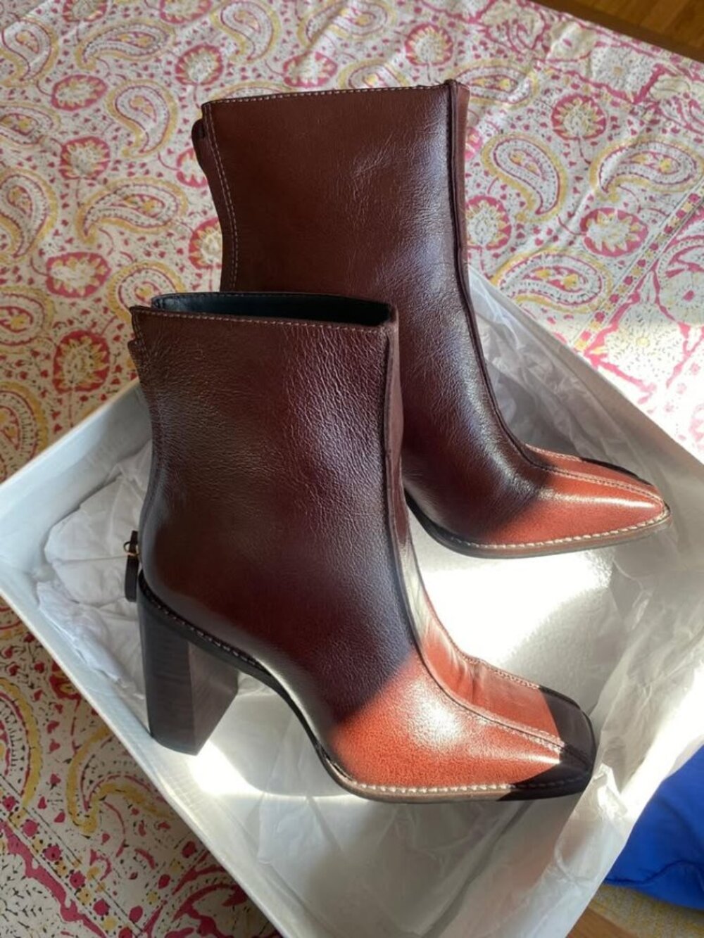 BNWT L'intervalle Krakow Brown 100% Leather Boots